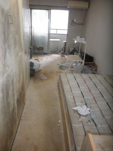 東淀川区のセルフネグレクト汚部屋ワンルームの掃除