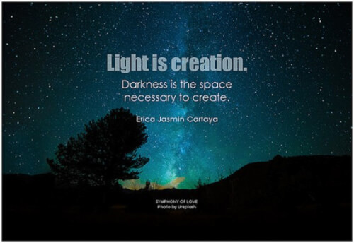 光は創造、闇は空間...片付けに相通じる？