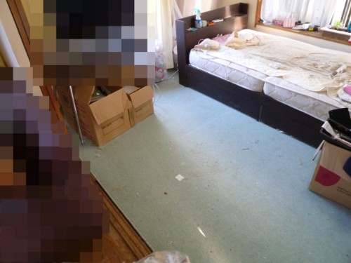 摂津市のゴミ屋敷　不用品片付け後の寝室